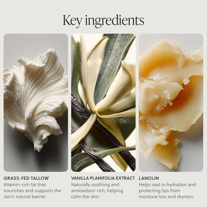 Grass-Fed Tallow Lip Balm, Coco Vanilla, Moisturizing