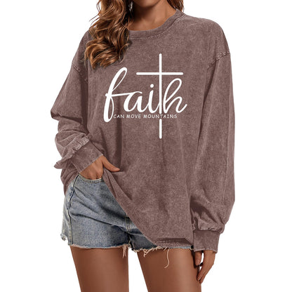 Christian Shirts for Women Faith Can Move Mountains