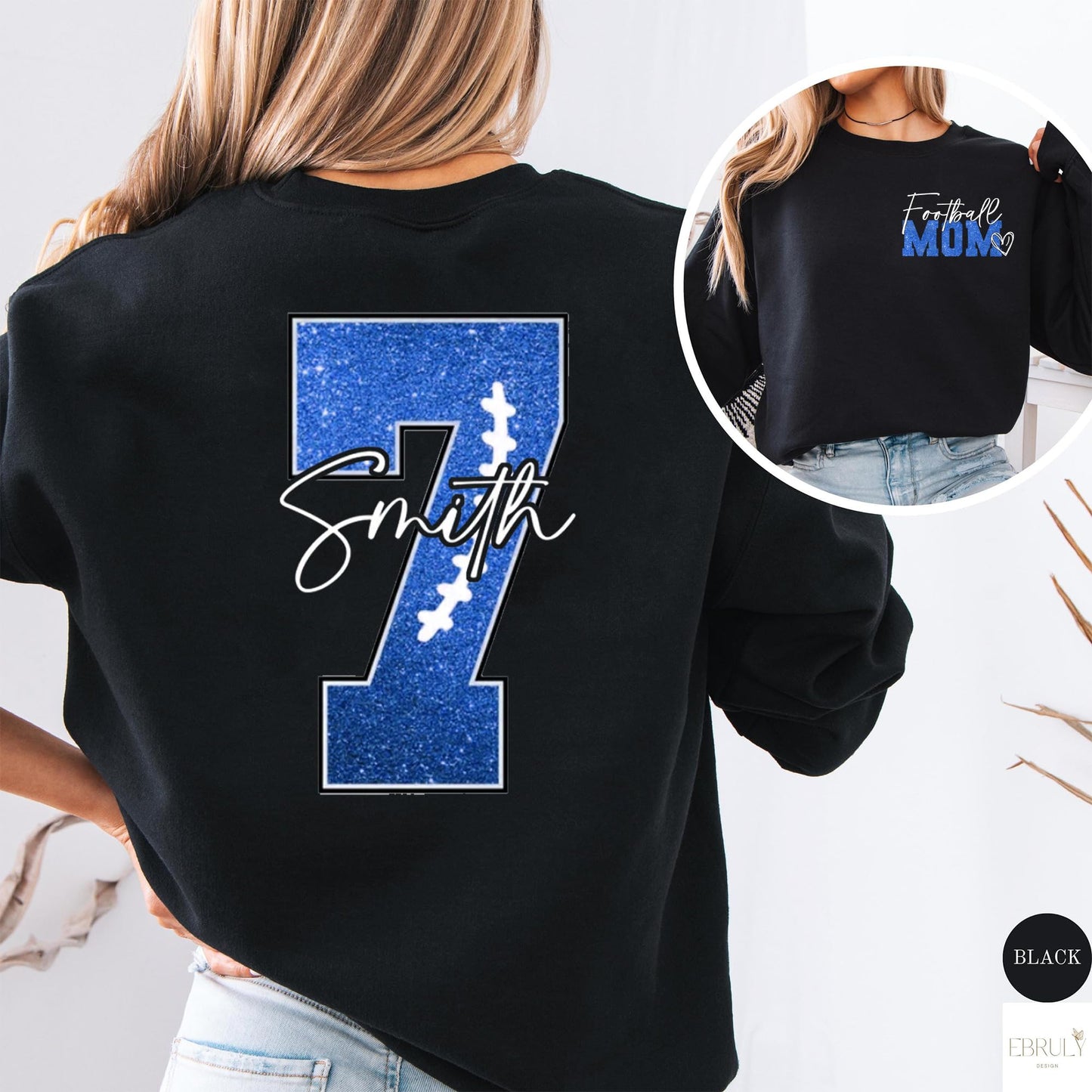 Personalized Football Mom Shirt with Kids Names and Jersey Number, Custom Football Mama Shirt, Women Sport Shirts