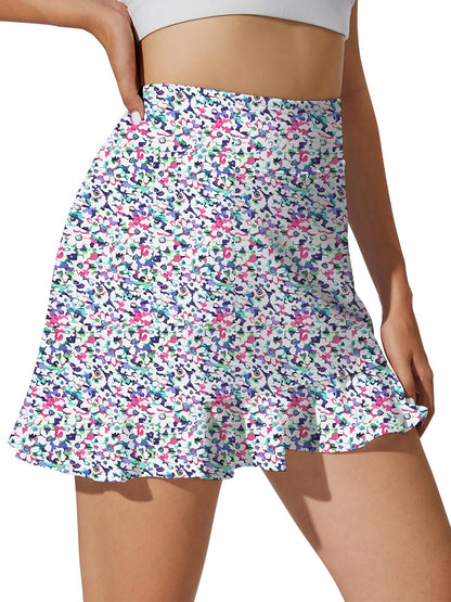 M MOTEEPI 15" Golf Skorts for Women with 4 Pockets High Waisted Ruffle Athletic Tennis Casual Skirts Summer