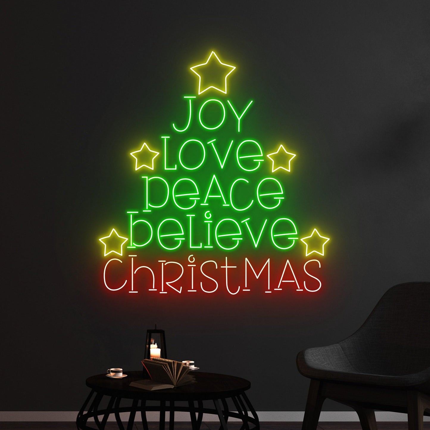 Custom Merry Christmas Tree Neon Sign Led Sign LED Lights (Merry Christmas)