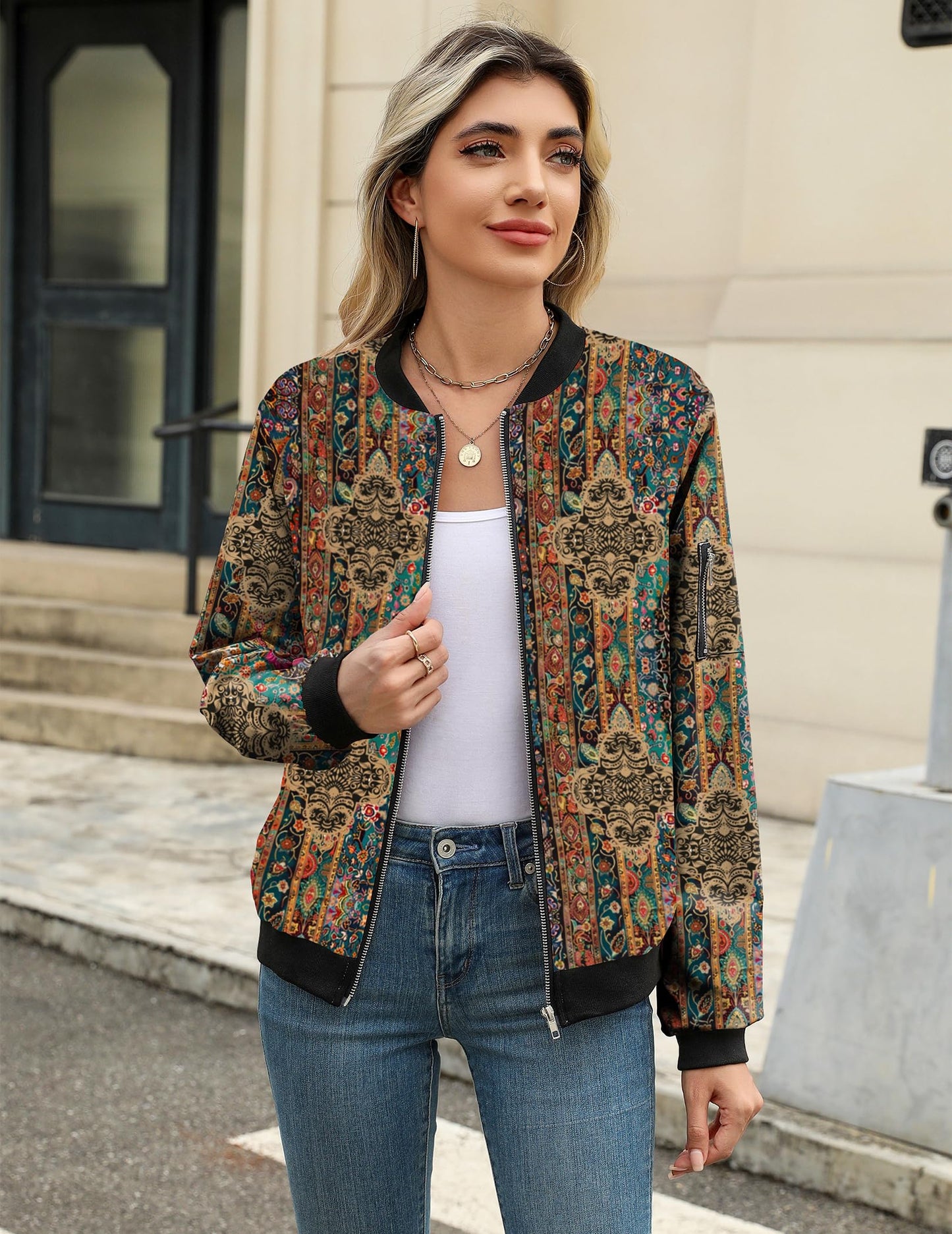 Zeagoo Women Bomber Jacket
