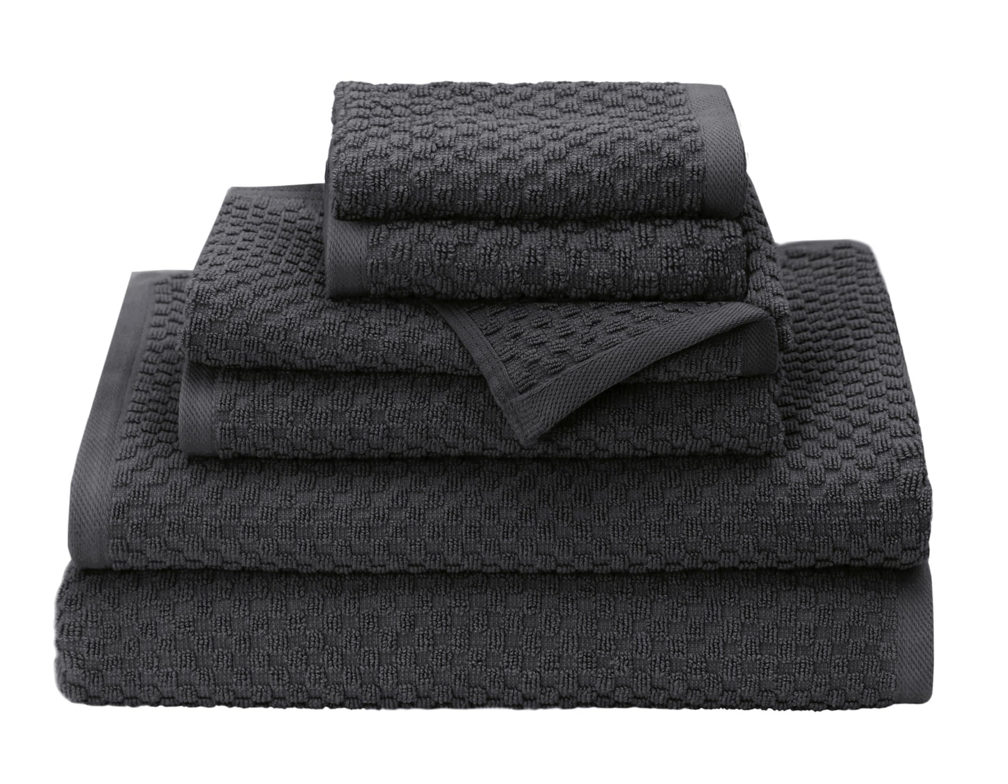 COTTON CRAFT- Euro Spa Set of 4 Luxury Waffle Weave Bath Towels, Oversized Pure Ringspun Cotton, 30 inch x 56 inch, White