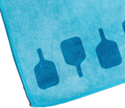 Pickleball Towel – Microfiber Sports Towel with Pickleball Pattern – Quick-Dry Sweat Towel for Pickleball Players, Accessories & Gifts (Teal Pickleball Paddles)