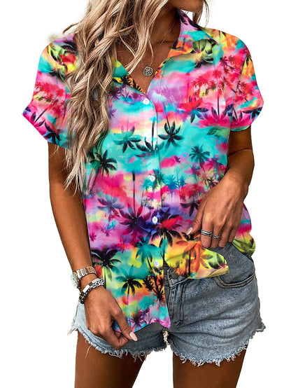 UNIQUEONE Womens Hawaiian Shirt