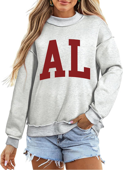 SELINK Womens Double Printed Reversible Mock Neck Sweatshirts Pullover Tops