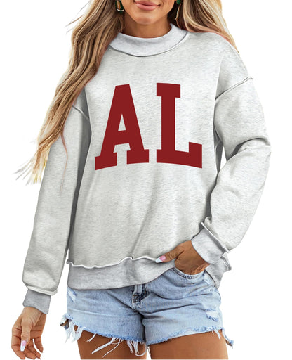 SELINK Womens Double Printed Reversible Mock Neck Sweatshirts Pullover Tops