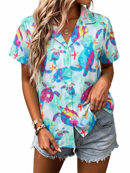 UNIQUEONE Womens Hawaiian Shirt