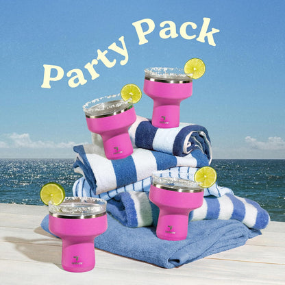 REDUCE Saltini 16oz Margarita Tumbler - Insulated Cocktail Glass - 4 Pack