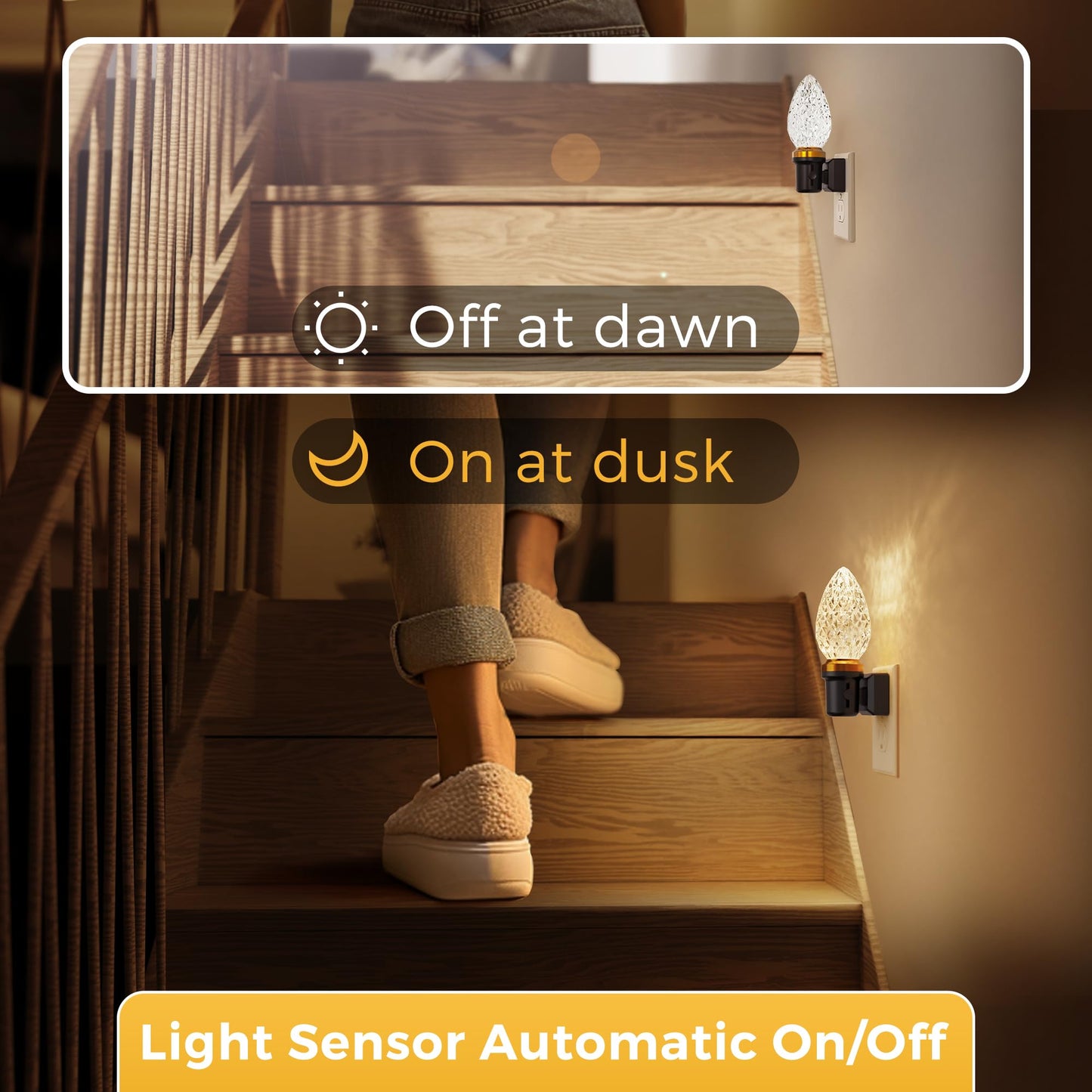 L LOHAS LED Night Light, Modern Night Lights Plug into Wall | 2 Pack