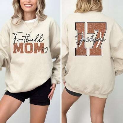 Personalized Football Mom Shirt with Kids Names and Jersey Number, Custom Football Mama Shirt, Women Sport Shirts