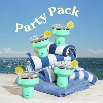 REDUCE Saltini 16oz Margarita Tumbler - Insulated Cocktail Glass - 4 Pack