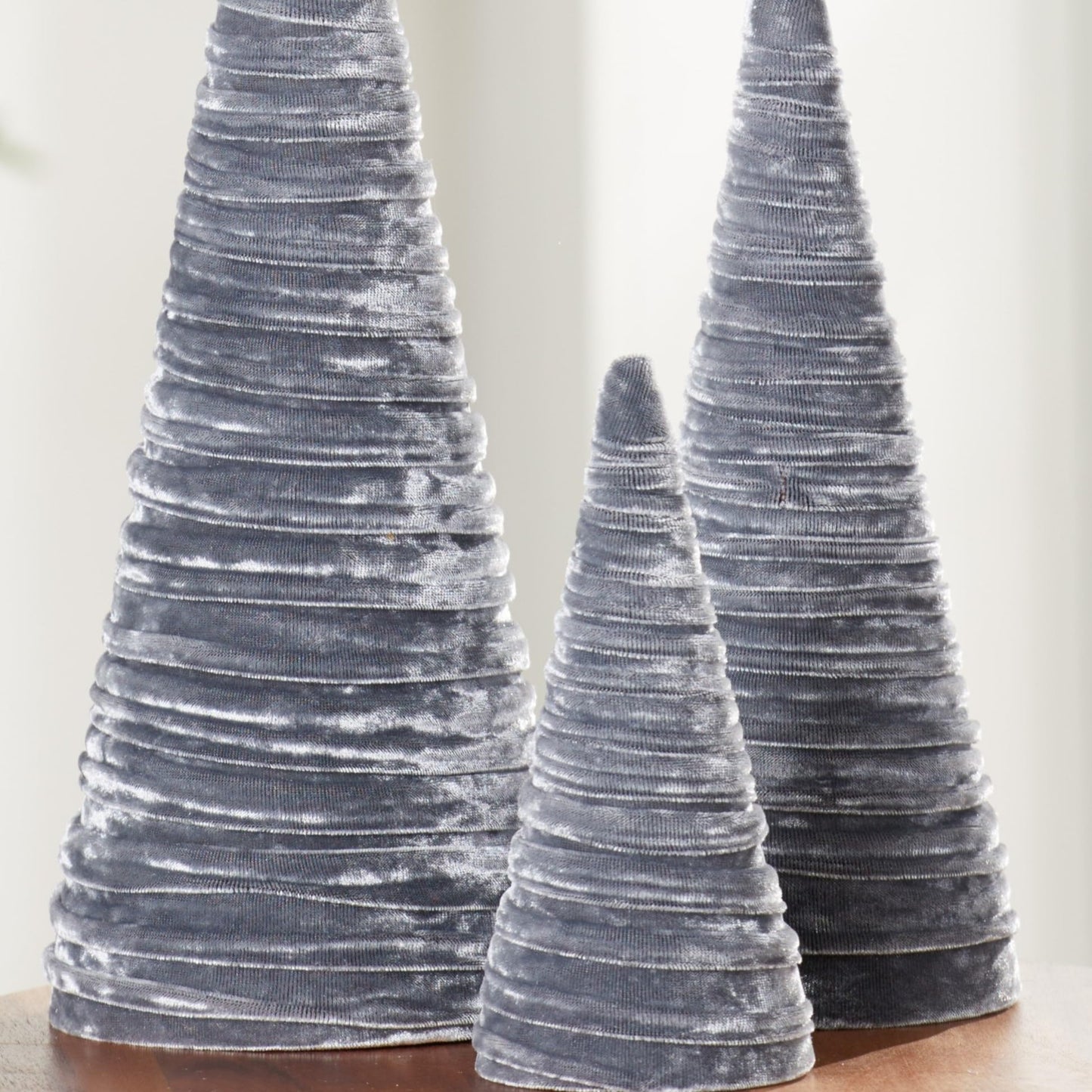 Your Heart's Content Red Velvet Trees Set of 3, Winter Wedding Centerpiece, Valentine Tabletop Tree Decor, Cozy Handmade Romantic Home Decor, Bookshelf Accent, Gift for (Red)