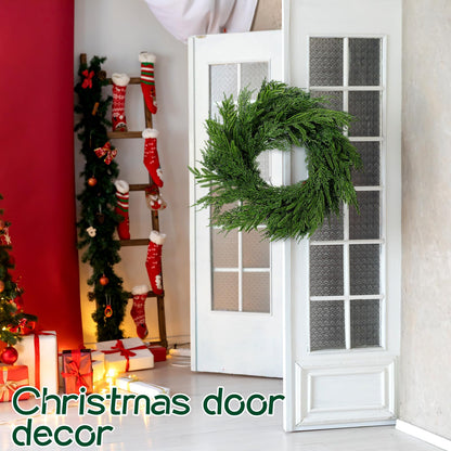 Wavwavw 48" Christmas Large Norfolk Pine Wreath for Front Door