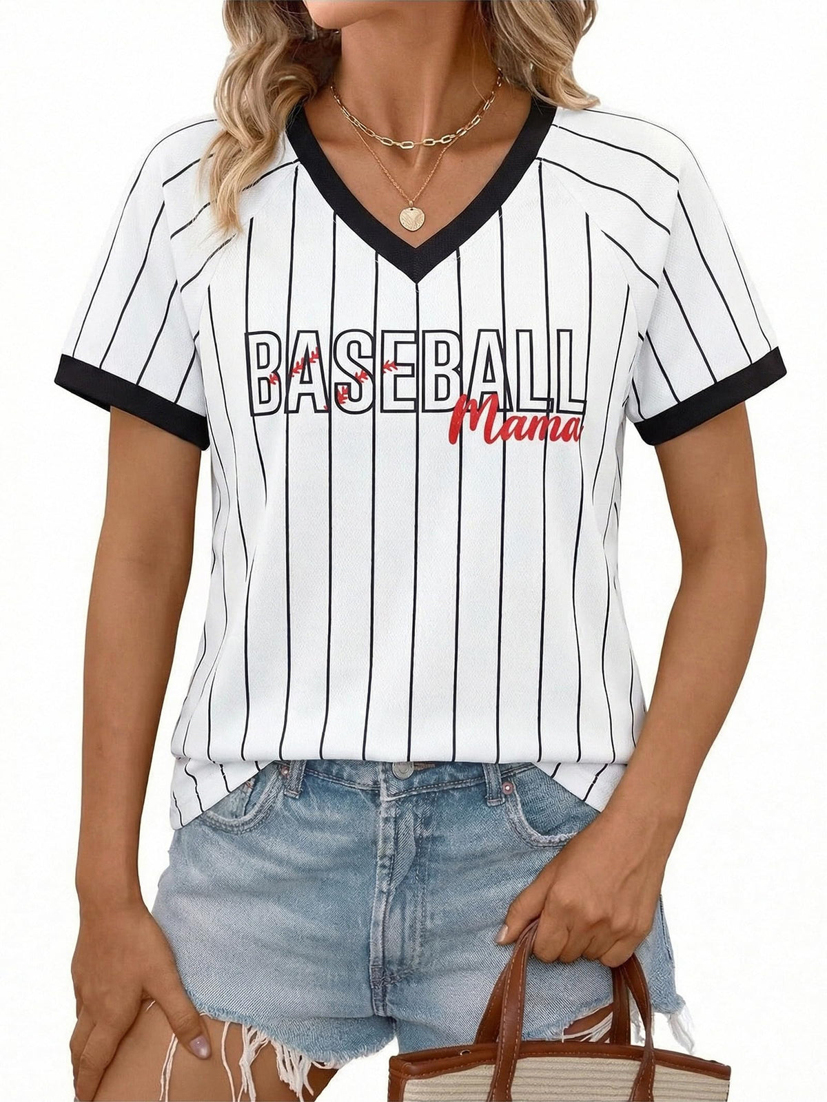 Baseball Shirt Women Baseball Mom Shirts Baseball Game Day Top