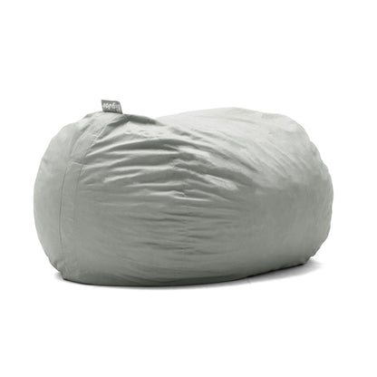 Big Joe Fuf 7Ft Giant Foam Bean Bag Chair, Oversized Couch with Removable Cover for Kids, Teens, Adults, Fog Lenox, Durable Woven Polyester, 7 Foot