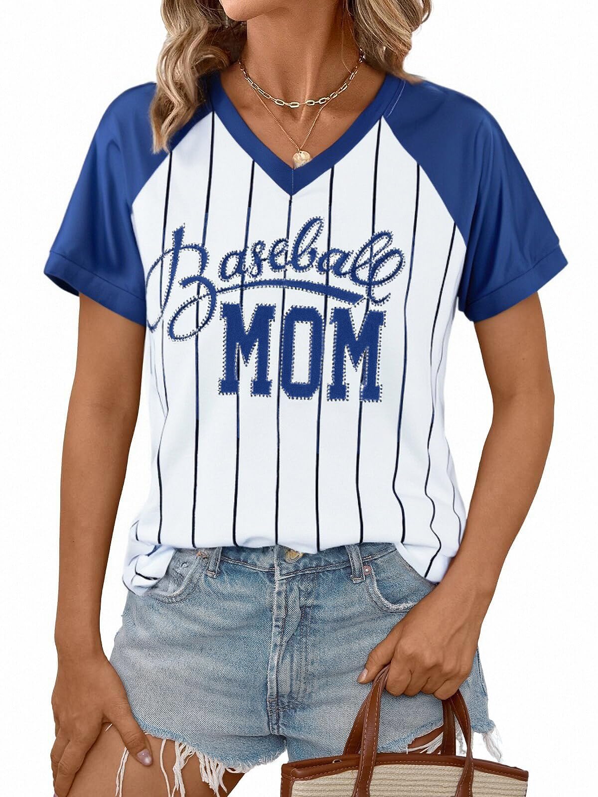 Baseball Shirt Women Baseball Mom Shirts Baseball Game Day Top