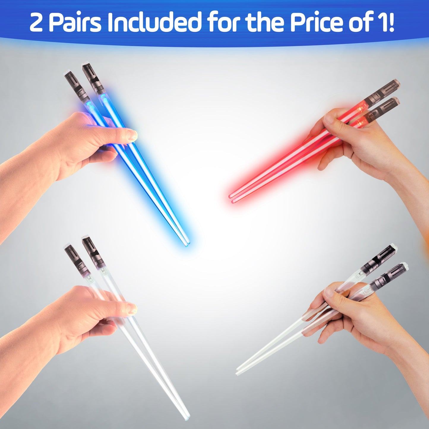 ChopSabers Lightsaber Led Light Up Chopsticks (1 Pair, Blue)