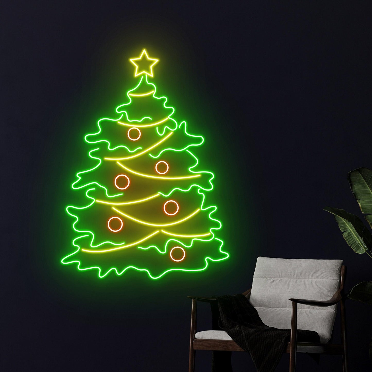 Custom Merry Christmas Tree Neon Sign Led Sign LED Lights (Merry Christmas)