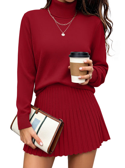 Caracilia Skirt Sets for Women Fall 2 piece Outfits