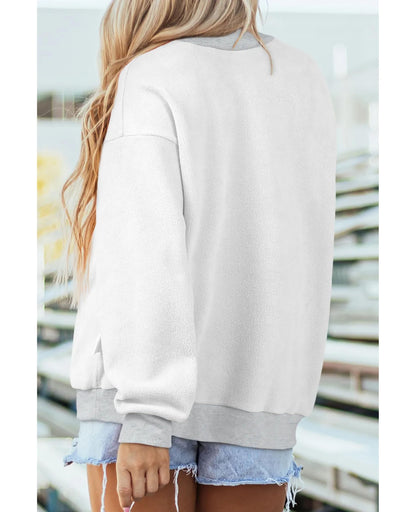 SELINK Womens Double Printed Reversible Mock Neck Sweatshirts Pullover Tops