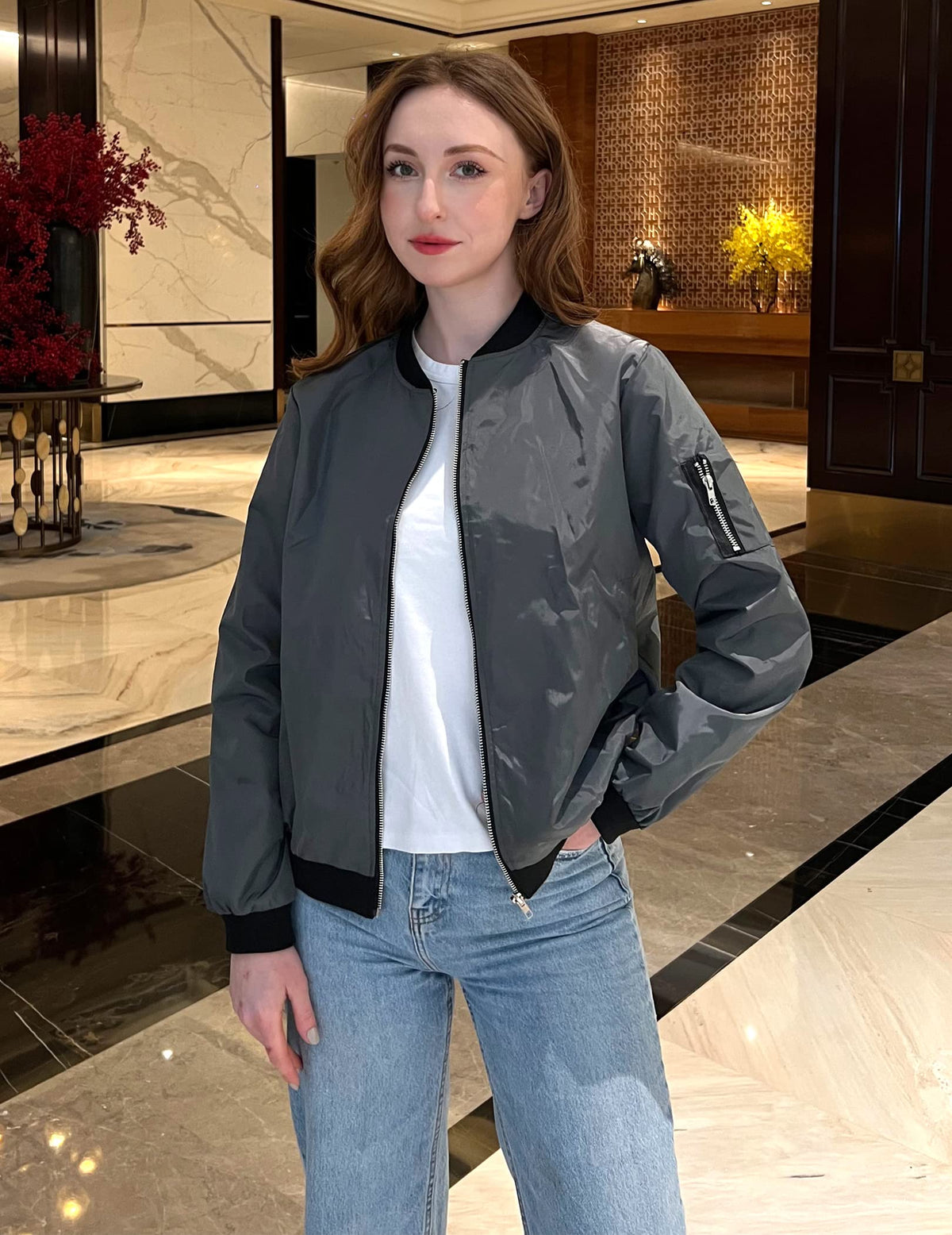 Zeagoo Women Bomber Jacket