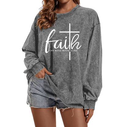 Christian Shirts for Women Faith Can Move Mountains
