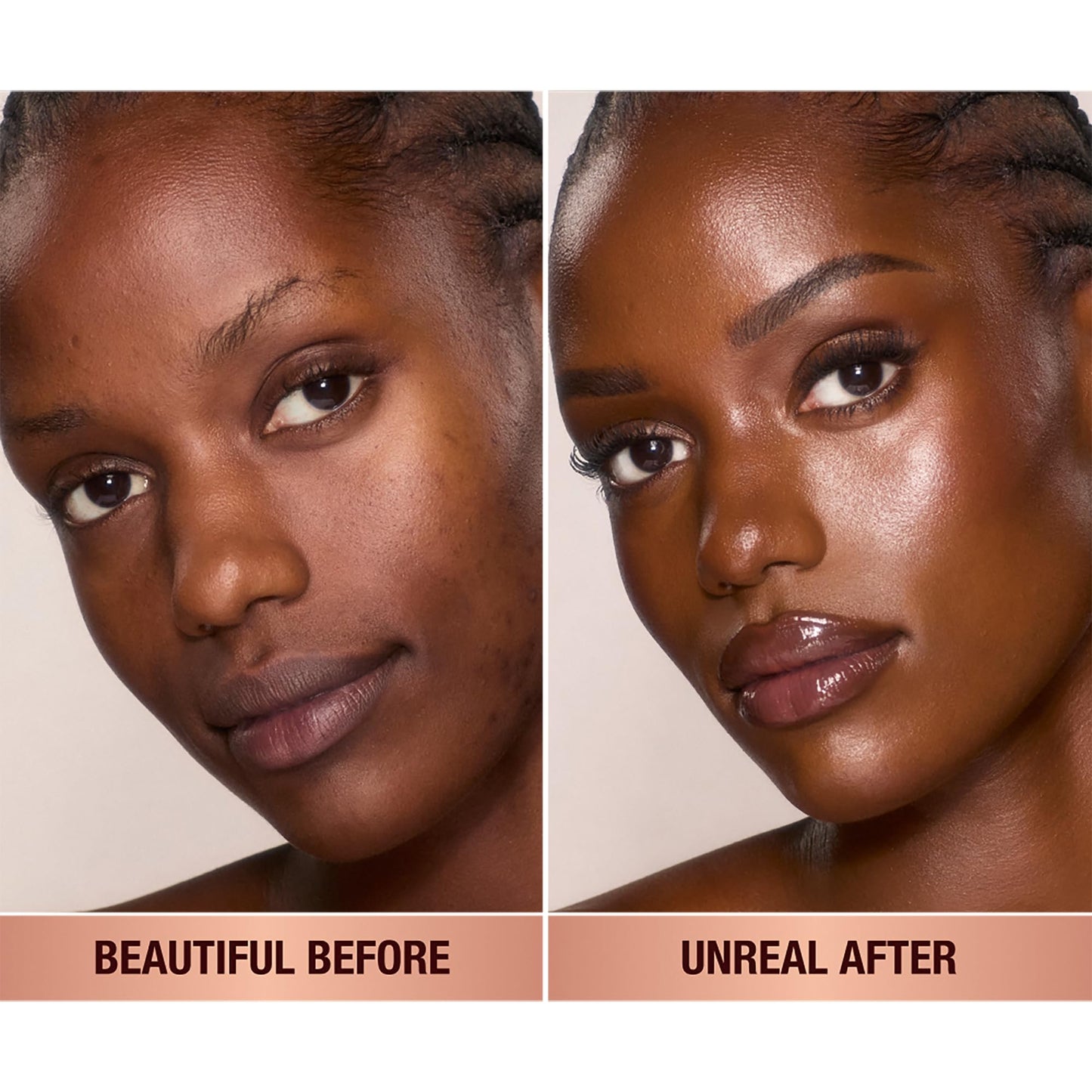 Charlotte Tilbury Unreal Skin Tint & Sheer Glow Hydrating Foundation Stick - Cream Foundation Makeup with Sheer-to-Light Coverage & a Buildable Formula - Blurring, Smoothing & Nourishing