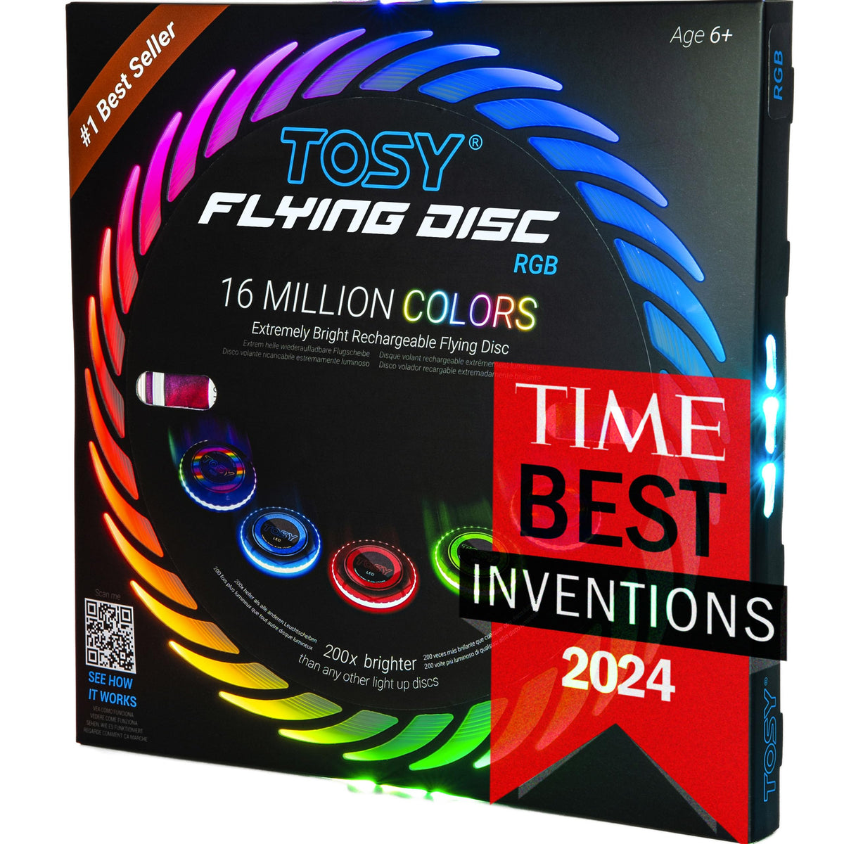 TOSY Flying Disc - 16 Million Colors RGB or 36 LEDs