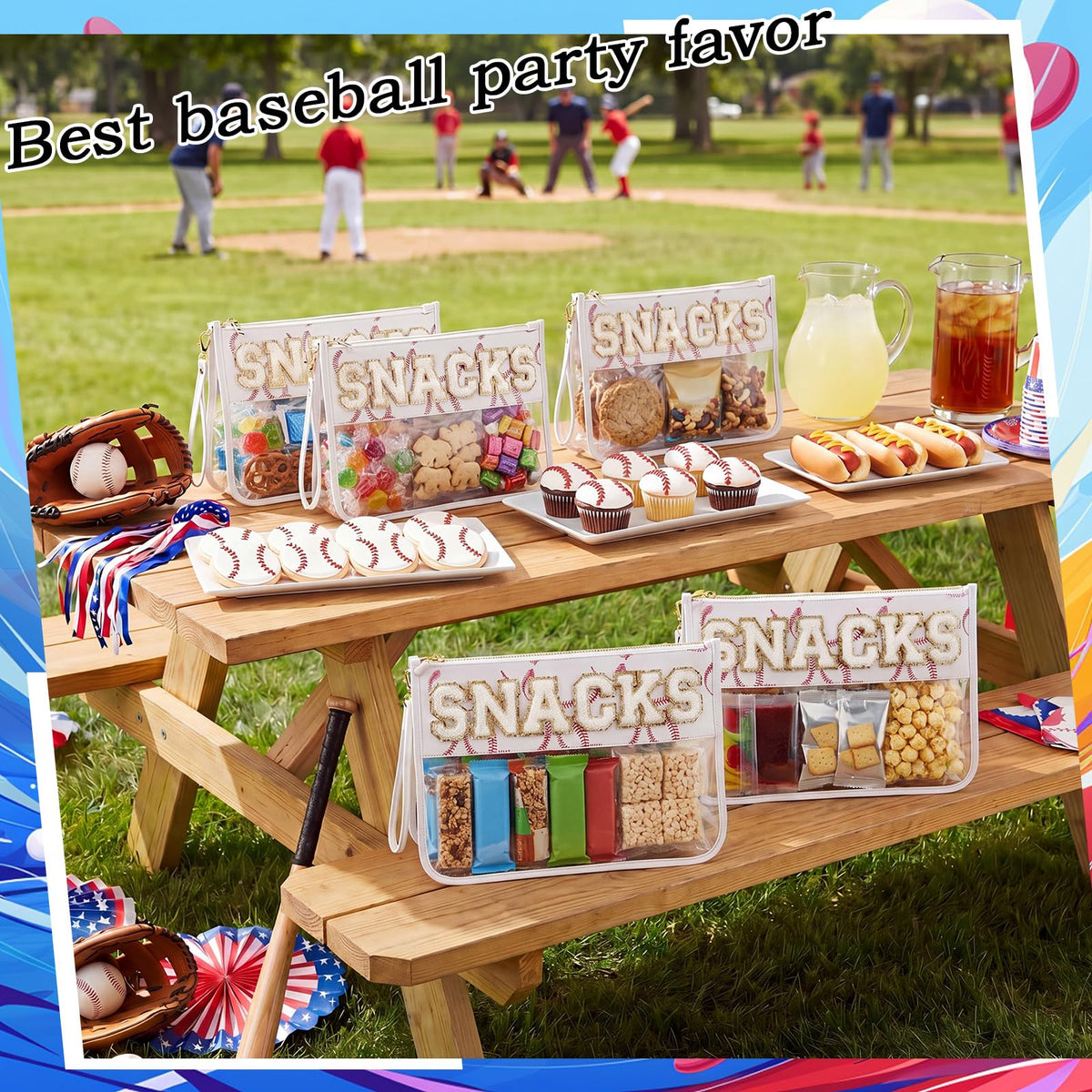 1 Pcs Soccer Snack Bag Baseball Party Favors Mom Gifts