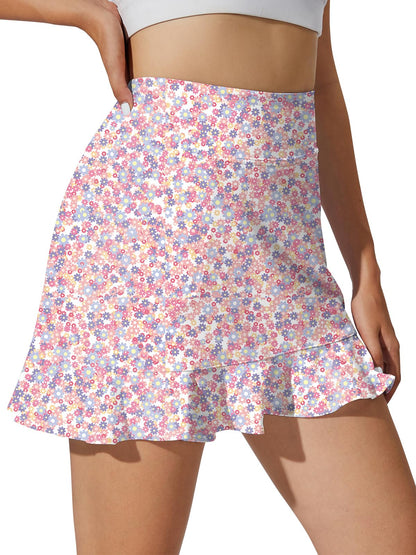 M MOTEEPI 15" Golf Skorts for Women with 4 Pockets High Waisted Ruffle Athletic Tennis Casual Skirts Summer