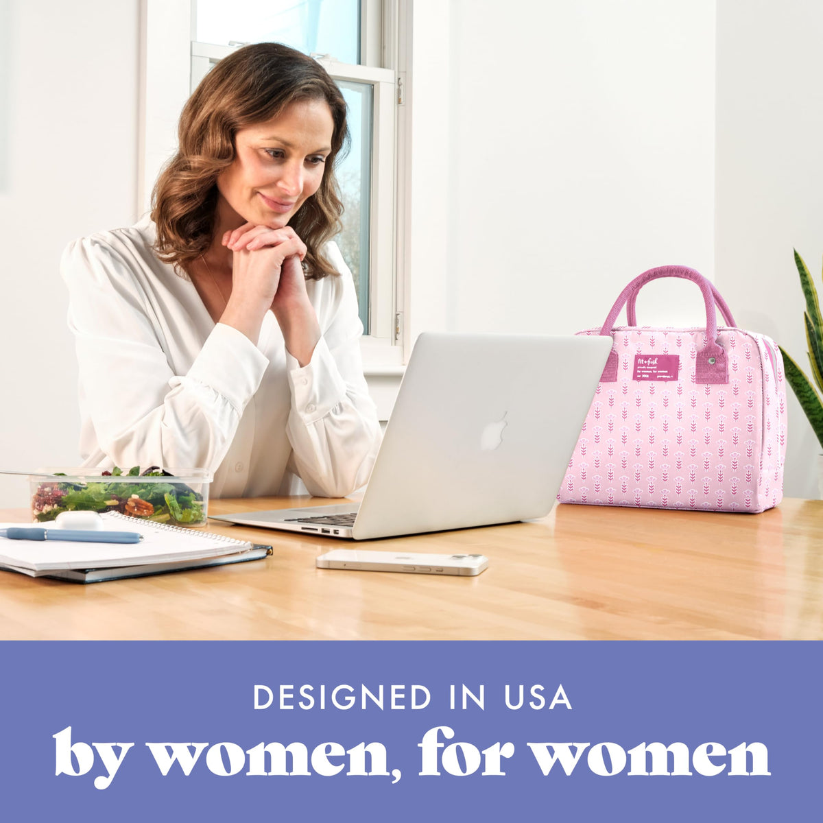 Fit & Fresh Bloomington Lunch Bag for Women - Insulated Large Lunch Box for Work with Containers, Leak-Resistant, Stain-Resistant, Zipper Closure, Cheetah