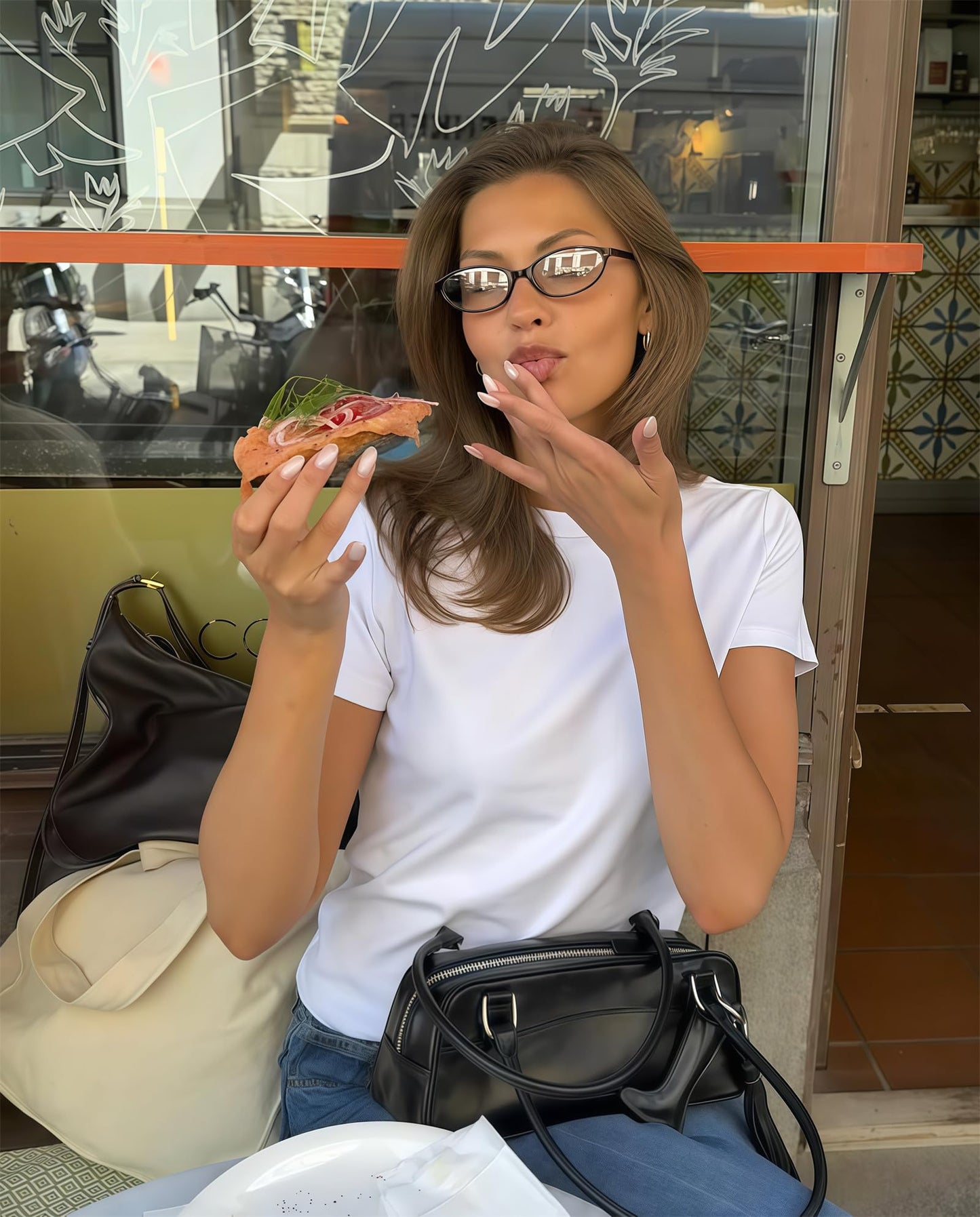 GUVIVI Retro Oval Sunglasses for Women
