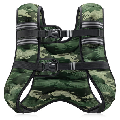 ZELUS Weighted Vest, 6lb/8lb/12lb/16lb/20lb/25lb/30lb Weight Vest with Reflective Stripe for Workout, Strength Training, Running, Fitness, Muscle Building, Weight Loss, Weightlifting