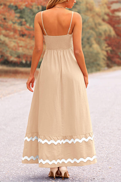 PRETTYGARDEN Women's Summer Spaghetti Strap Boho Maxi Dress