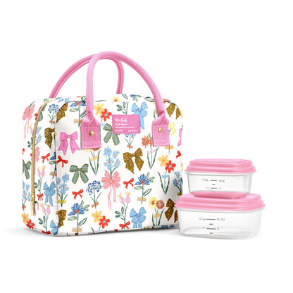 Fit & Fresh Bloomington Lunch Bag for Women - Insulated Large Lunch Box for Work with Containers, Leak-Resistant, Stain-Resistant, Zipper Closure, Cheetah