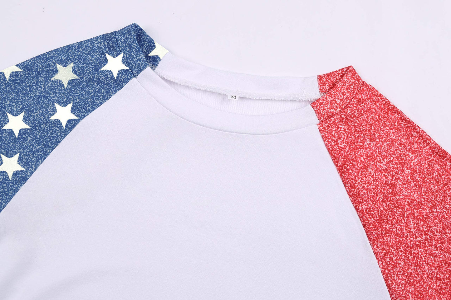 Womens Long Sleeve Baseball Mom American Flag Star Sweatshirt