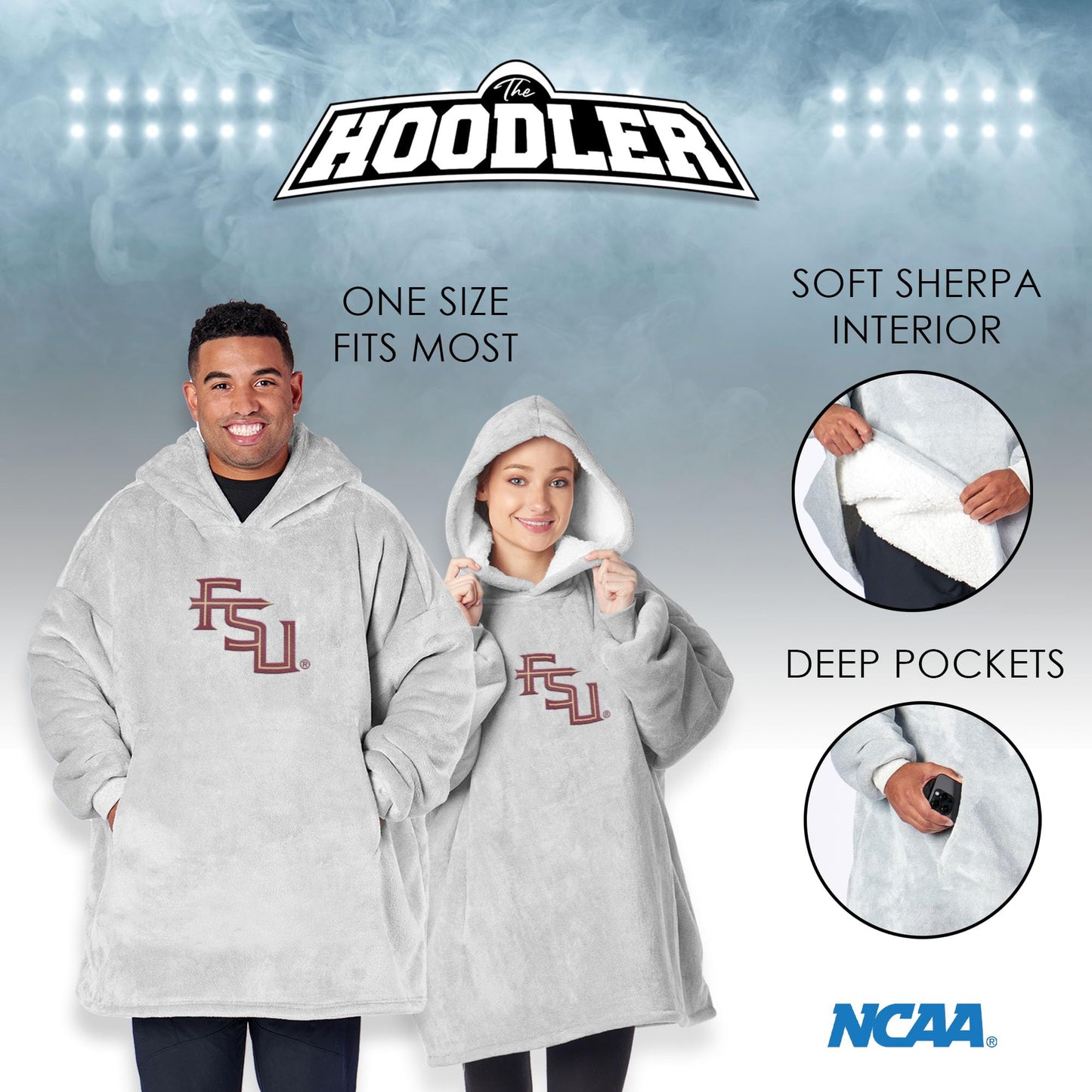 Northwest NCAA unisex-adult Hoodler Oversized Sherpa Pullover