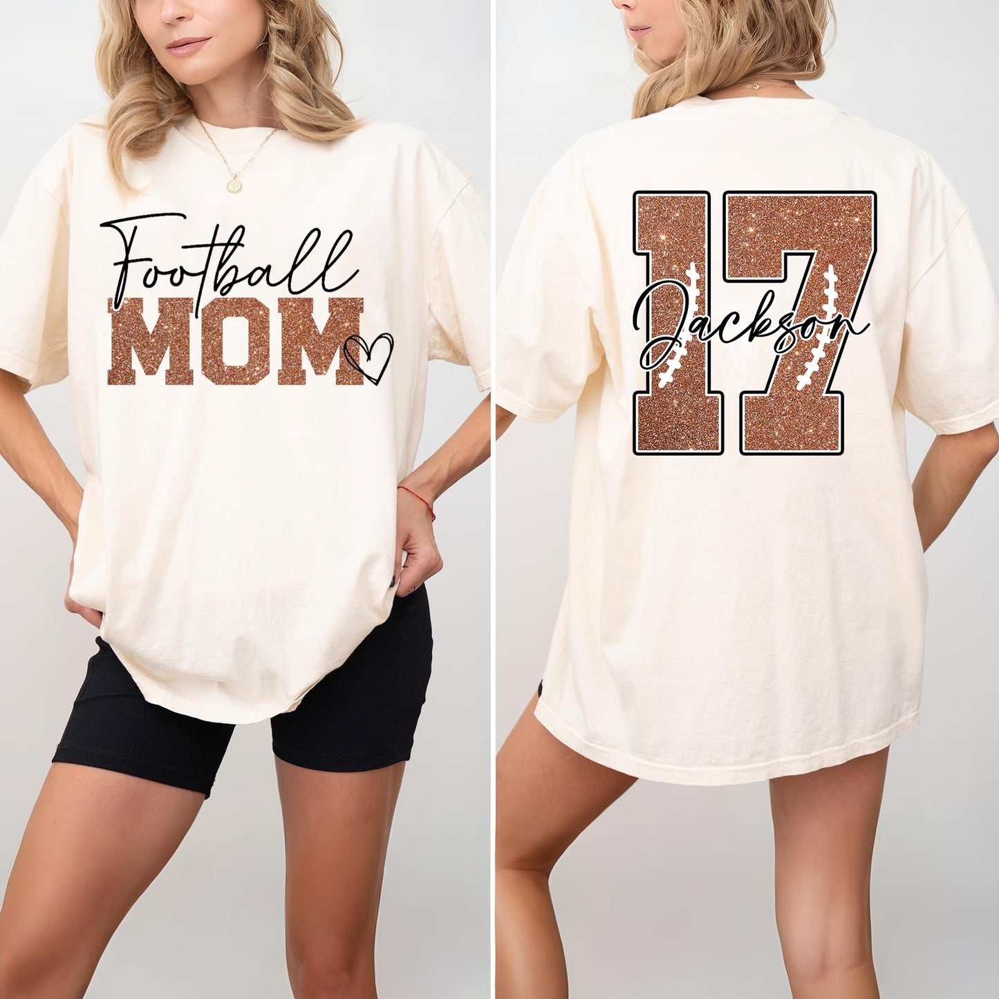 Personalized Football Mom Shirt with Kids Names and Jersey Number, Custom Football Mama Shirt, Women Sport Shirts
