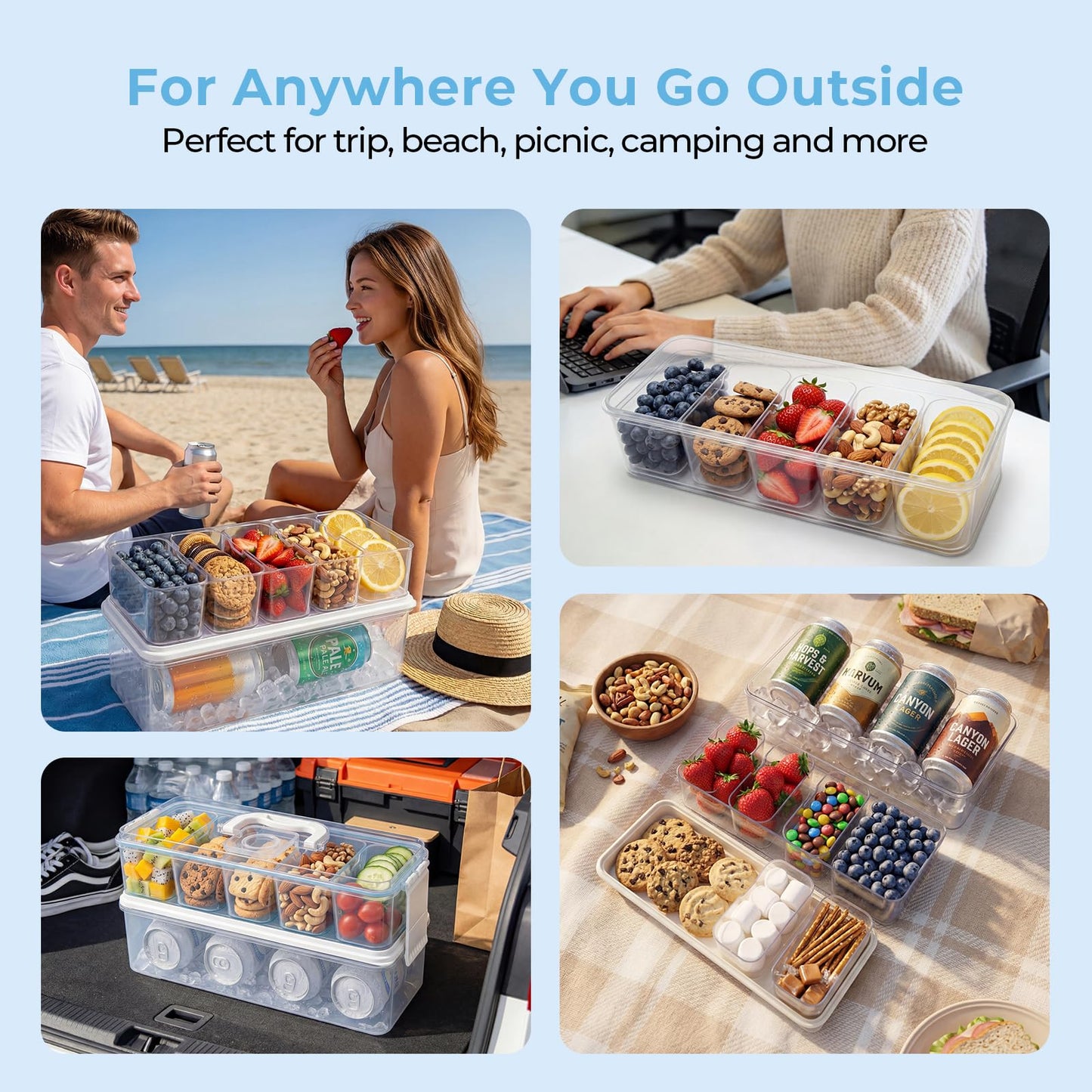 Homelove Snackle Box Container with Ice-Pack