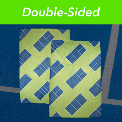 Pickleball Towel – Microfiber Sports Towel with Pickleball Pattern – Quick-Dry Sweat Towel for Pickleball Players, Accessories & Gifts (Teal Pickleball Paddles)