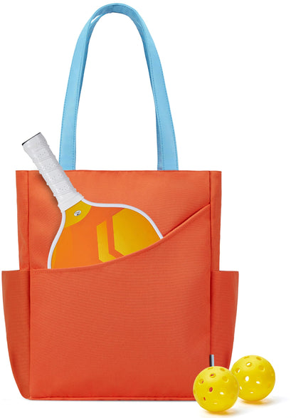 Pickleball Bag for Women Stylish Nylon Tote Fits 2 Paddle, Ball, Gear, Utility Shoulder Handbag for Sports