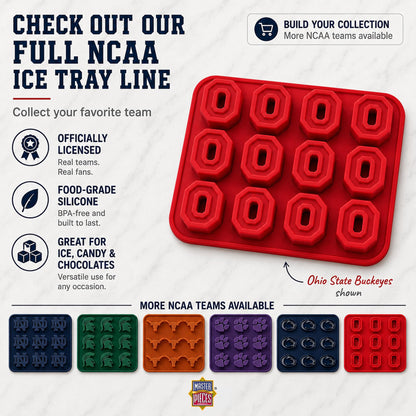 Masterpieces Fanpans Ncaa Alabama Crimson Tide Silicone Ice Cube Tray Set - Fun Alabama Merchandise, Dishwasher Safe