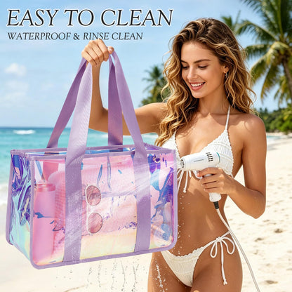 Fammart Iridescent Clear Beach Bags (Waterproof)