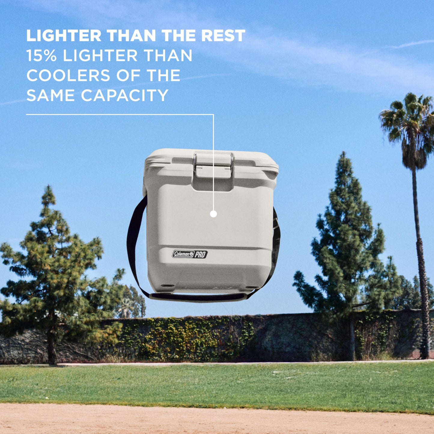 Coleman Pro Heavy-Duty 45qt Ultra-Light Premium Hard Cooler, Extra-Thick Insulation Keeps Ice up to 4 Days, 74-Can Capacity