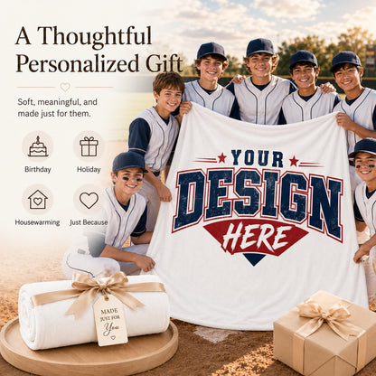 Kids Blanket Custom Baseball Blankets, Splashed Ink Throw Bed Travel