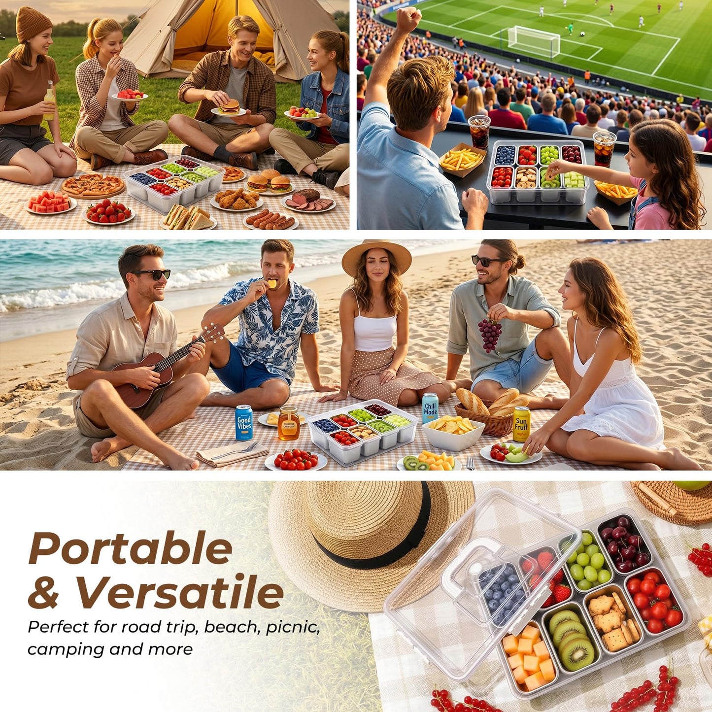 Homelove Snackle Box Container with Ice-Pack