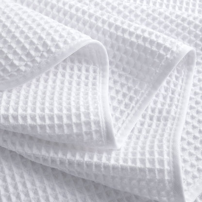 POLYTE 430 GSM Microfiber Oversize Quick Dry Lint Free Bath Towel, 60 x 30 in, 4 Pack (Waffle Weave)