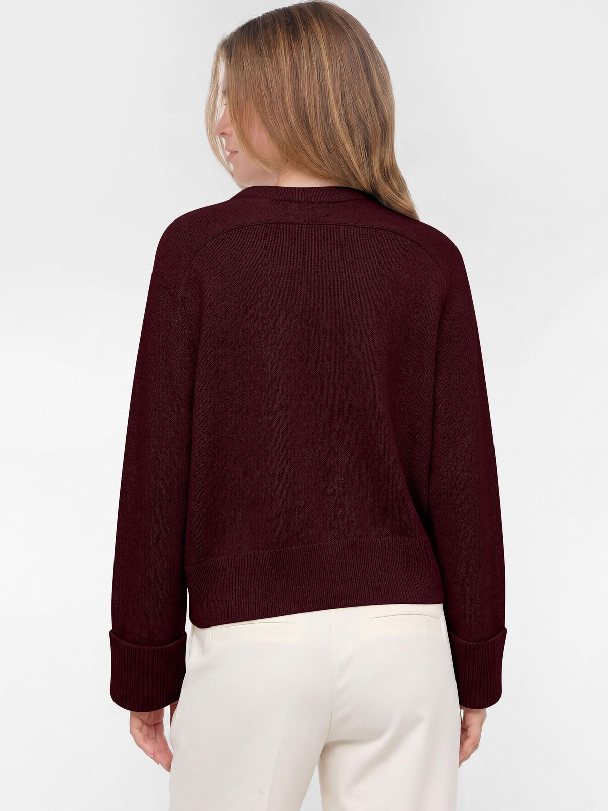ANRABESS Sweaters for Women Cropped Fall Lightweight Pullover