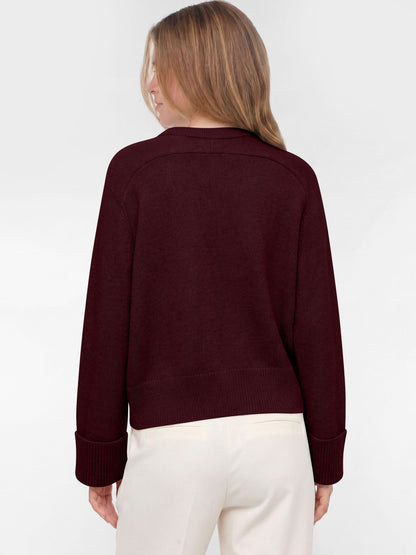 ANRABESS Sweaters for Women Cropped Fall Lightweight Pullover